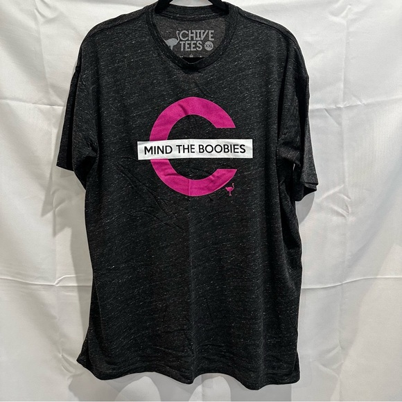 Chive Tees Black and Pink Graphic T-Shirt - Picture 1 of 4